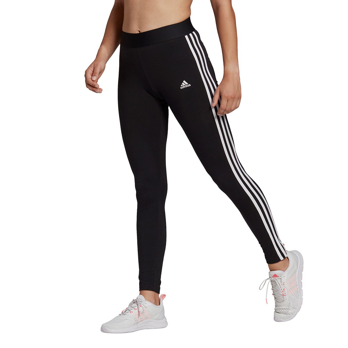 Calça Legging Adidas Essentials 3 Listras Feminina Tam.: EP