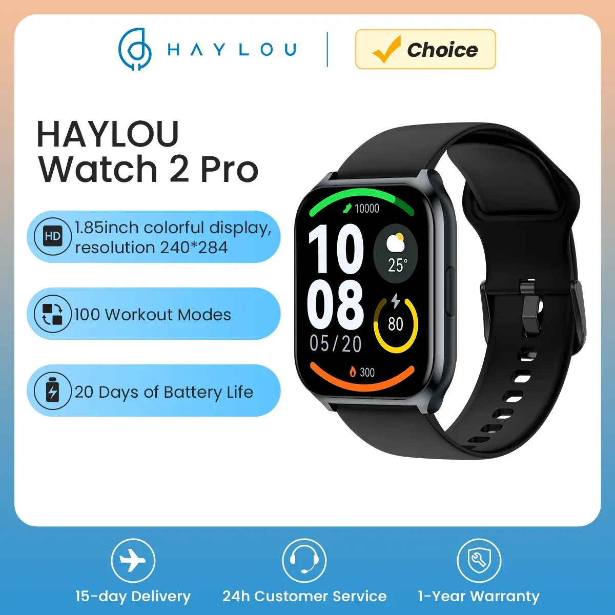 [Taxas Inclusas] Smartwatch Haylou Ls02 Pro