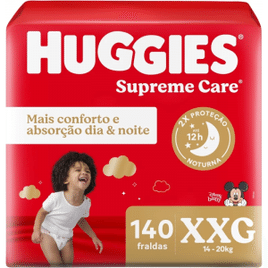 Fralda Huggies Supreme Care XXG - 140 Unidades