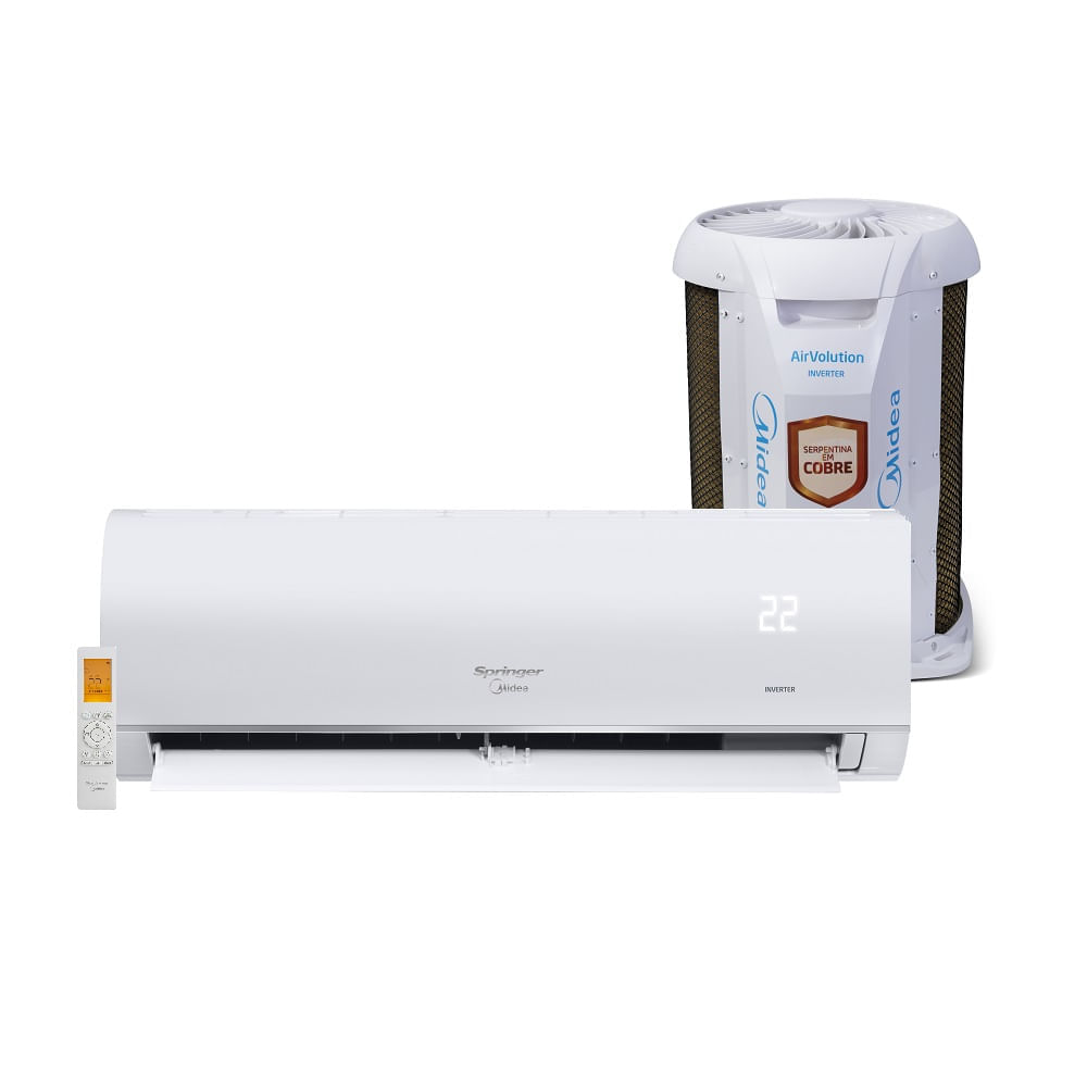 Ar Condicionado Split Inverter AirVolution 12.000 BTUs Springer Midea Frio - 42AFVCI12S5/38TVCI12S5 220V