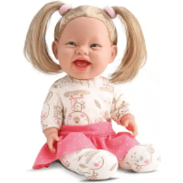 Boneca Baby Babilina Soft Com Cabelo 34cm Bambola