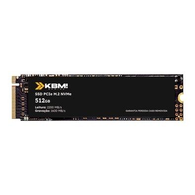 SSD KBM! Gaming 512GB M.2 NVMe PCIe Leitura 2200 MB/s Gravação 1600 MB/s - KGSSD300512