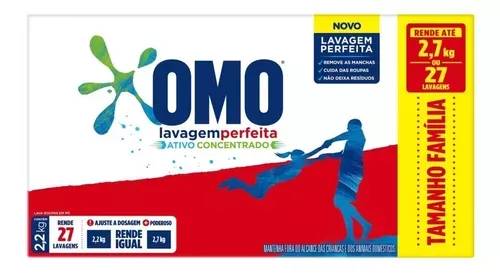 Sabão Em Pó Lavagem Perfeita Ativo Concentrado 2,2kg Omo