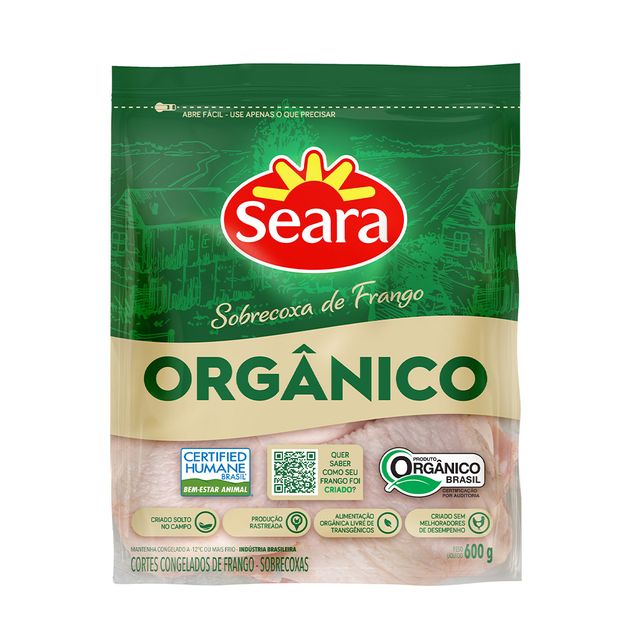 Sobrecoxa Orgânica Seara 600g