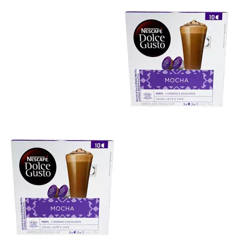 Kit 2 Caixa Mocha Cremoso Cápsula Nescafé Dolce Gusto 135g