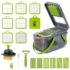 Cortador Multifuncional Manual De Vegetais E Frutas 22 Peças