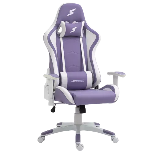 Cadeira Gamer SuperFrame Matcha, Reclinável, Roxo e Branco ou Verde e Preto