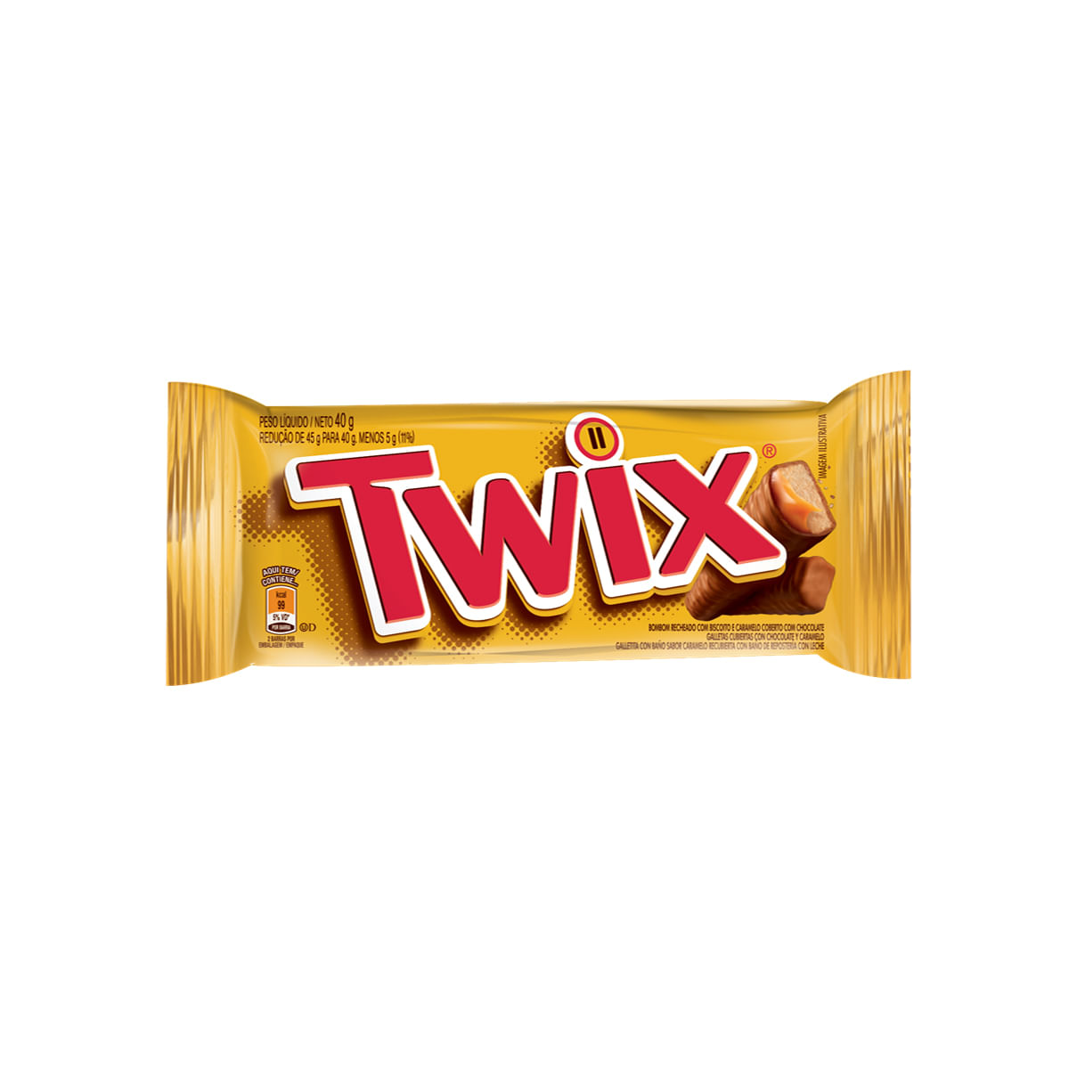 3 Unidades Chocolate Twix 40g