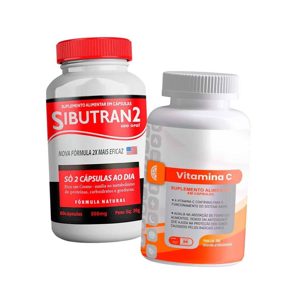 Sibut2 + Vitamina C Suplemento Alimentar - 60 Caps