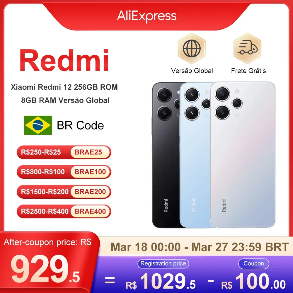 [BR/SEM IMPOSTO] Xiaomi Redmi 12 256GB 8GB