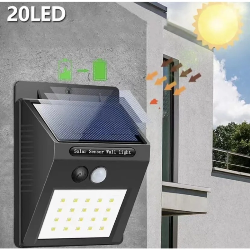 Luminária Solar com Sensor 20LED