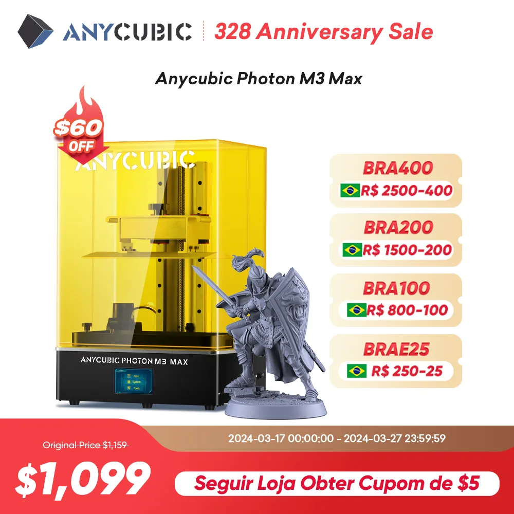 [Nacional] Impressora LCD 3D - ANYCUBIC Photon M3 Max