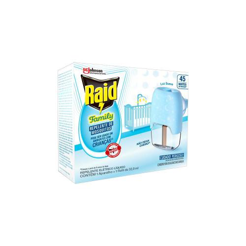 Kit Aparelho Raid Family + Refil Elétrico Líquido 329ml