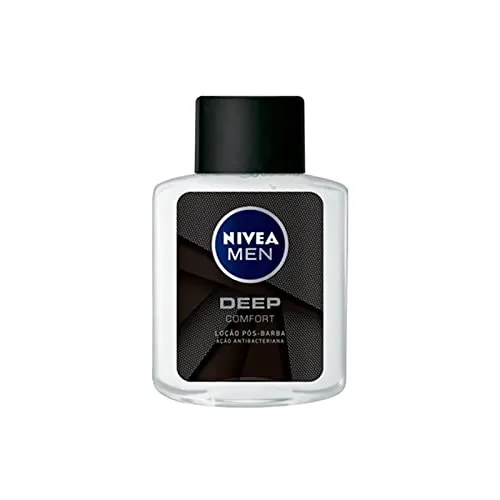 [ PRIME | REC ] NIVEA MEN Loção Pós Barba Deep 100ml - Atua na recuperação da pele, ação antibacteriana, fórmula com carvão ativado, textura líquida