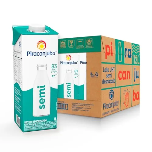 (Add 2 Pack) Leite Semidesnatado Piracanjuba 1L - 12 Unidades