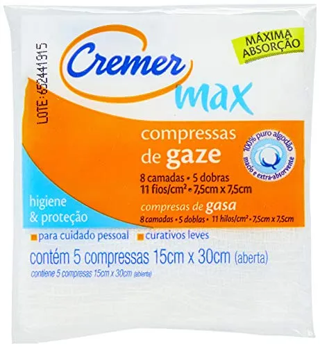 Compressa com 5 Gazes, Cremer