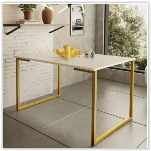 Mesa de Jantar Steel Estilo Industrial Pés de Aço 120x80cm