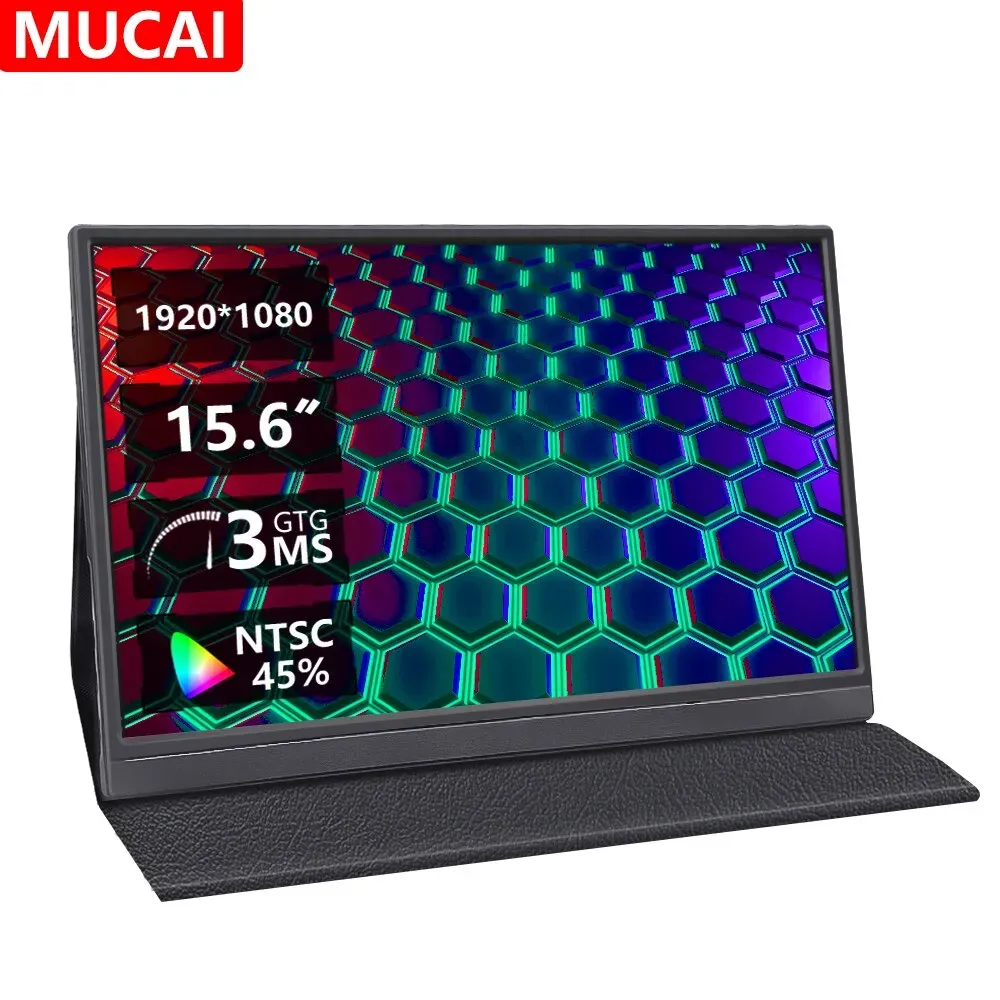 MUCAL Monitor de jogos portátil, 15,6 IPS