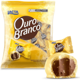 3 Pacotes Bombom Chocolate Ouro Branco - 1kg