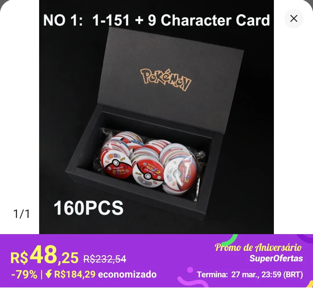 Tazos pokémon clássico 168 peças