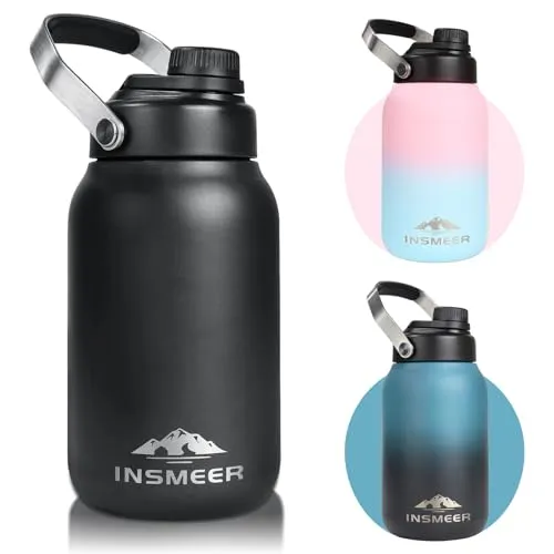 INSMEER Garrafa Térmica de 1,89L com isolamento a vácuo de parede dupla
