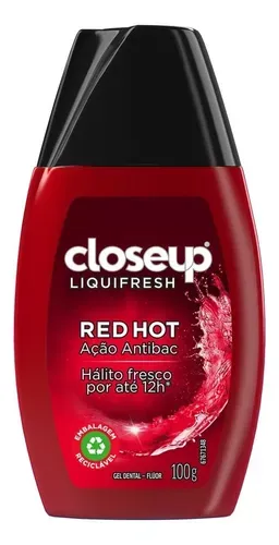 Pasta De Dentes Closeup Liquifresh Red Hot Em Gel 100g