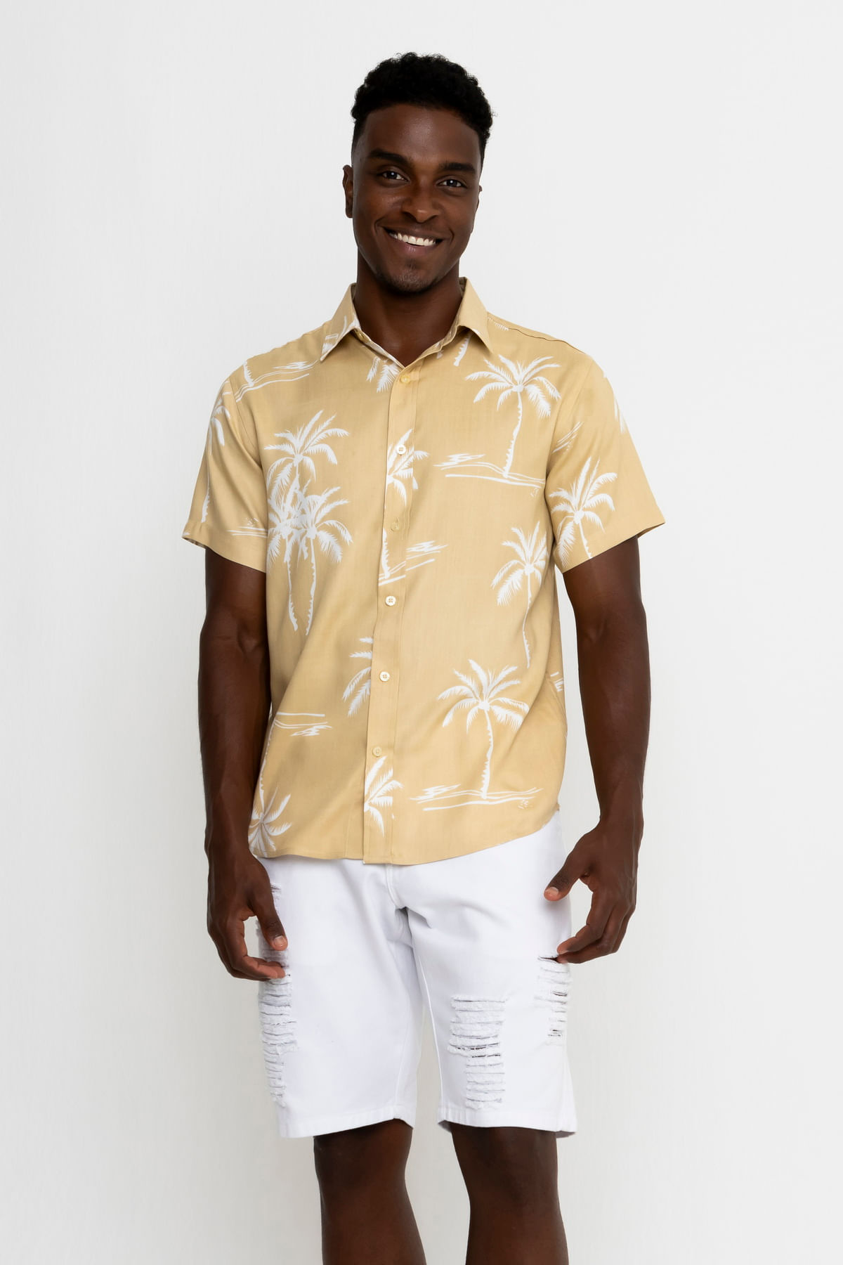 Camisa Casual Mcc104b Visco Est - Estampado