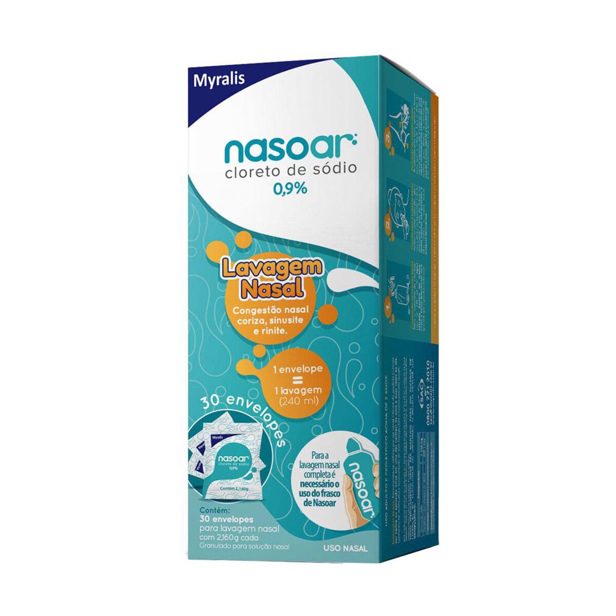 Nasoar Solucao Nasal Refil 30 Envelopes