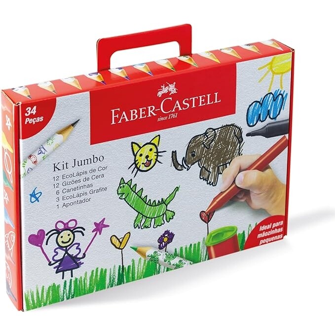 Kit Presenteável Jumbo Faber-Castell - 34 Peças