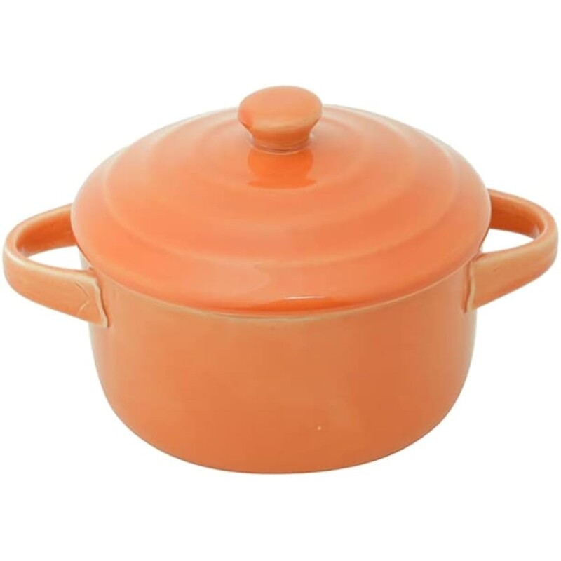 Caçarola de Porcelana Laranja 13 x 10 x 5 cm - Lyor Farm