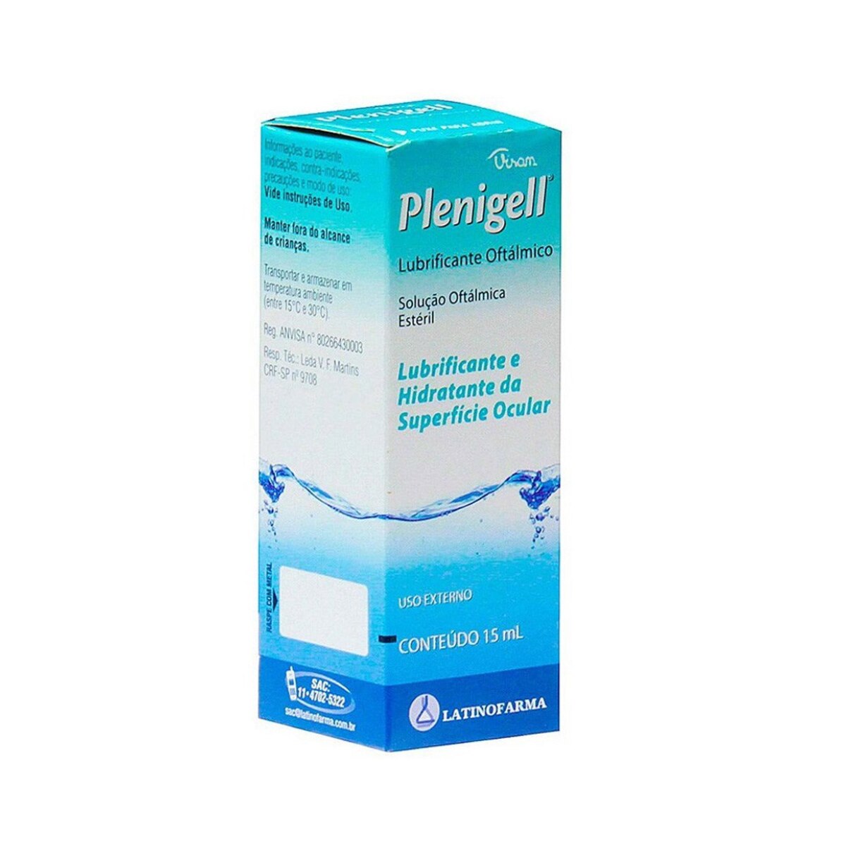 Plenigell Solucao Oftalmica 15ml