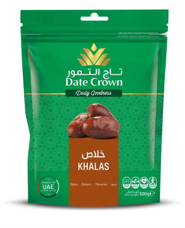 [Leve 3 Pague 2 - R$ 12,65 CADA] Tamaras Khalas Importadas de Dubai Date Crown Pacote 500g