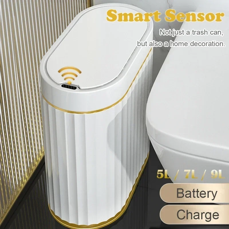 Lixeira Sensor Automática Banheiro Cozinha Lixo Inteligente - 5L