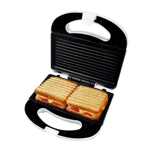 Saindo por R$ 63,9: Sanduicheira Elétrica Mini Grill Antiaderente 750W Branca Best (127V) | Pelando