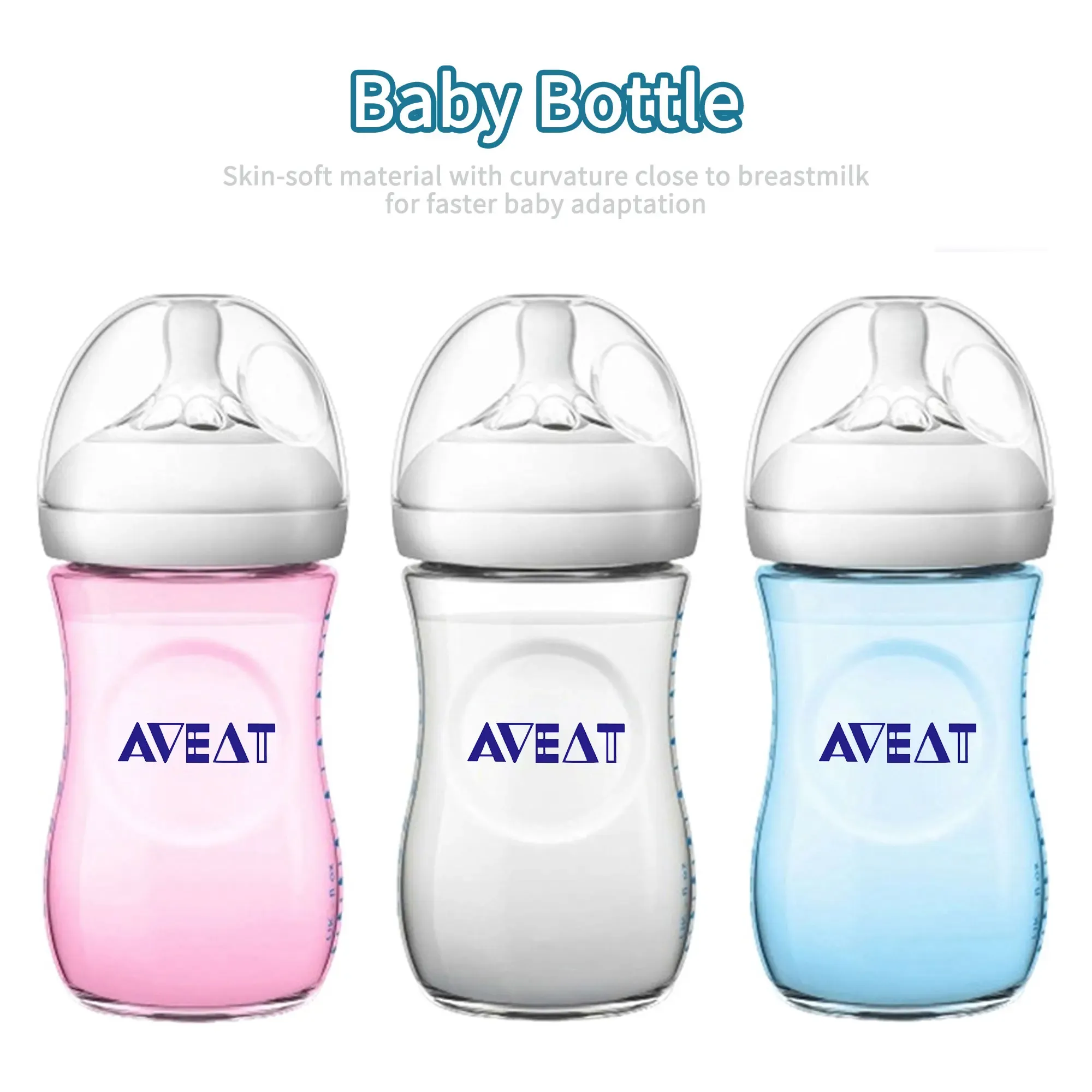 Saindo por R$ 16,51: (Taxa Inclusa ) Mamadeira de Leite Materno Baby PP Petal, Mamilo de Silicone, Sem BPA, 150ml 250ml | Pelando