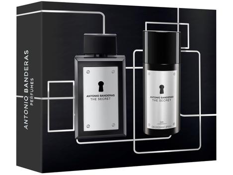 Kit Perfume Masculino Antonio Banderas The Secret EDT  100ml + Desodorante Spray 150ml