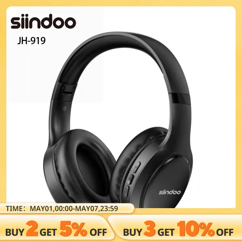 Saindo por R$ 36,69: [Novas Contas R$20,23] Siindoo JH919 Sem Fio Bluetooth Fones De Ouvido Estéreo Dobrável Super Bass R | Pelando