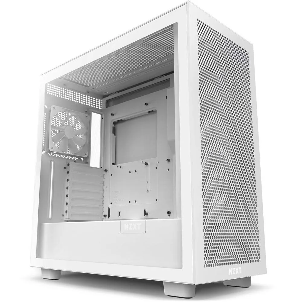 Saindo por R$ 629,9: Gabinete NZXT H7 Flow, Mid Tower, ATX, Lateral em Vidro Temperado, 2x Fans, Branco - CM-H71FW-01 | Pelando