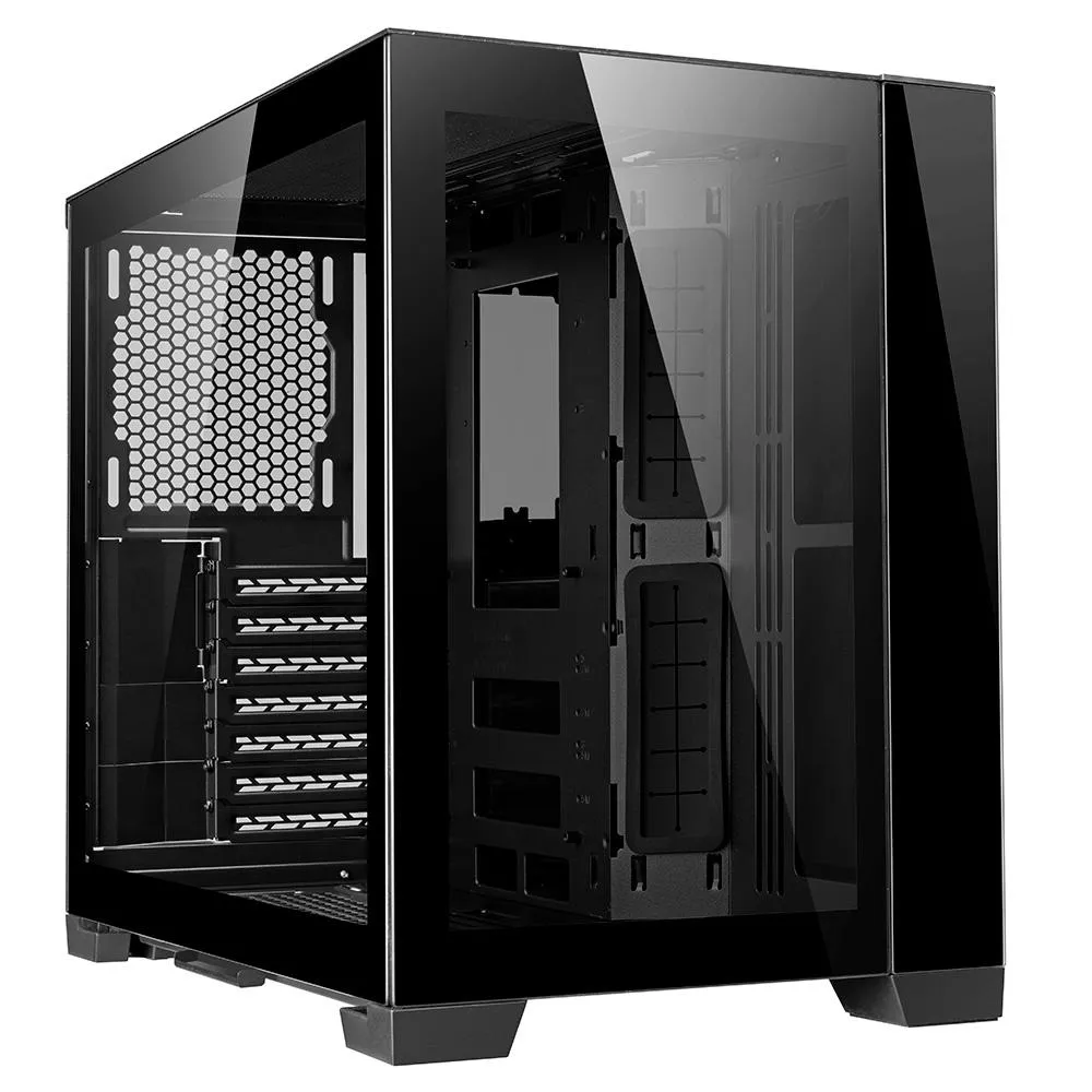 Saindo por R$ 556,9: Gabinete Gamer Lian Li Dynamic Mini-X O11, PC Tower, ATX, Lateral em Vidro Temperado, Preto - O11DMINI-X | Pelando