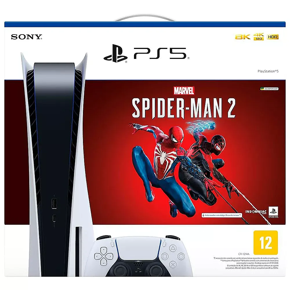 Console Sony Playstation 5 Standard Edition + Jogo Marvel's Spider-Man 2