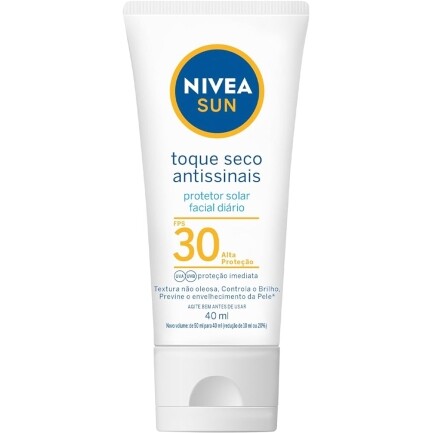 Protetor Solar Facial NIVEA SUN Toque Seco Antissinais FPS30 - 40ml