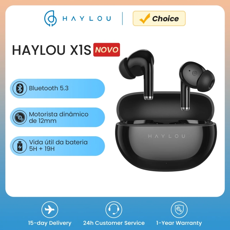 Fone de Ouvido Haylou X1s sem Fio Bluetooth 5.3
