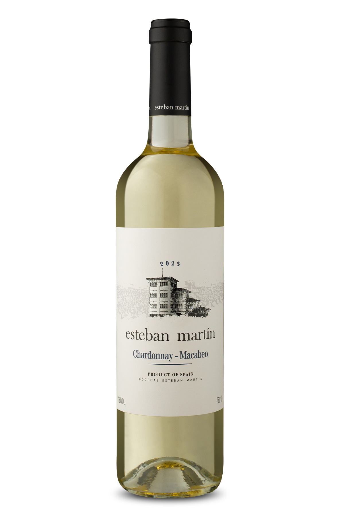 Vinho Esteban Martín D.O Cariñena Chardonnay Macabeo Blanco 2023 - 750ml