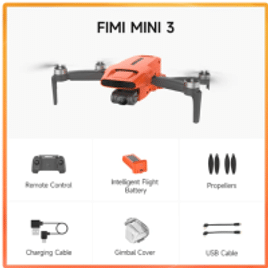 Mini Drone Ultraleve FIMI 3 Pro 4K 60Fps Alcance 9km Gimbal de 3 eixos 249g