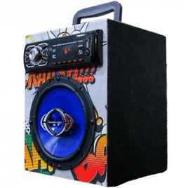 Caixa Residencial Radio Bluetooth Usb + Falante 6 Hurricane