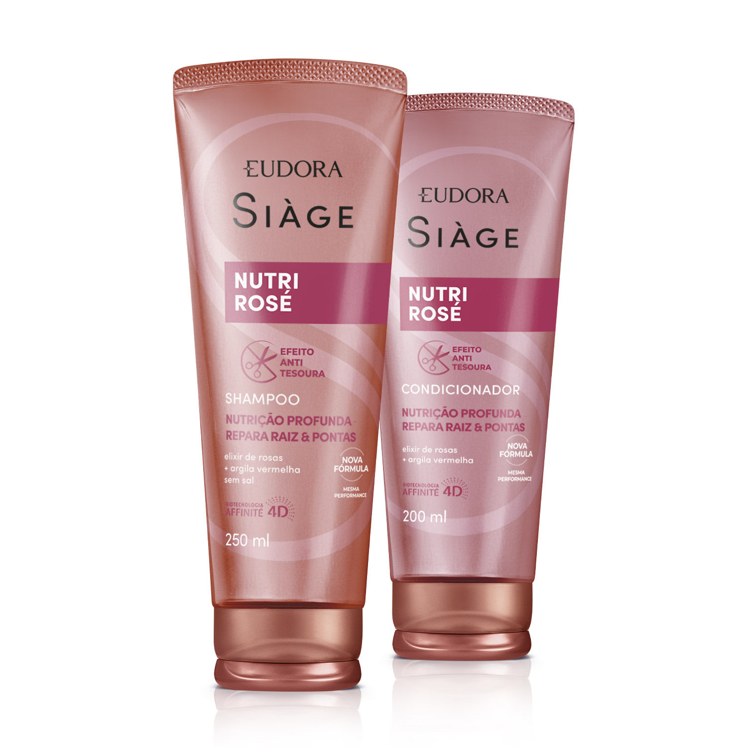 Eudora Kit Siàge Nutri Rosé: Shampoo 250ml + Condicionador 200ml
