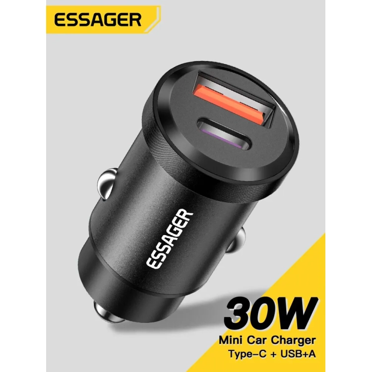 Carregador Essager 30W USB Tipo C Carregamento Rápido