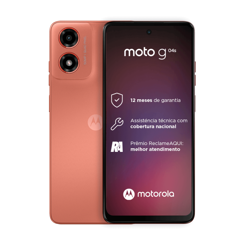 Smartphone Motorola Moto G04s 4GB+4GB RAM 128GB Boost CAM 50MP Tela 6,6" Gorilla Glass