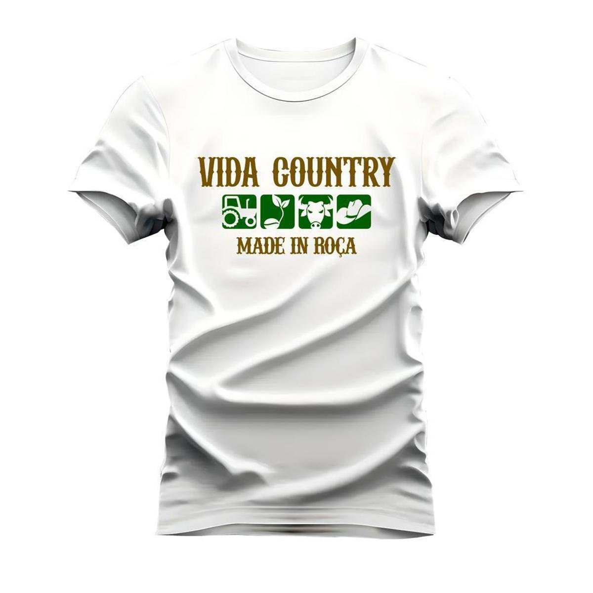 Saindo por R$ 29,83: Camiseta 100% Algodão Estampada Unissex Shirt Made In Roça | Pelando