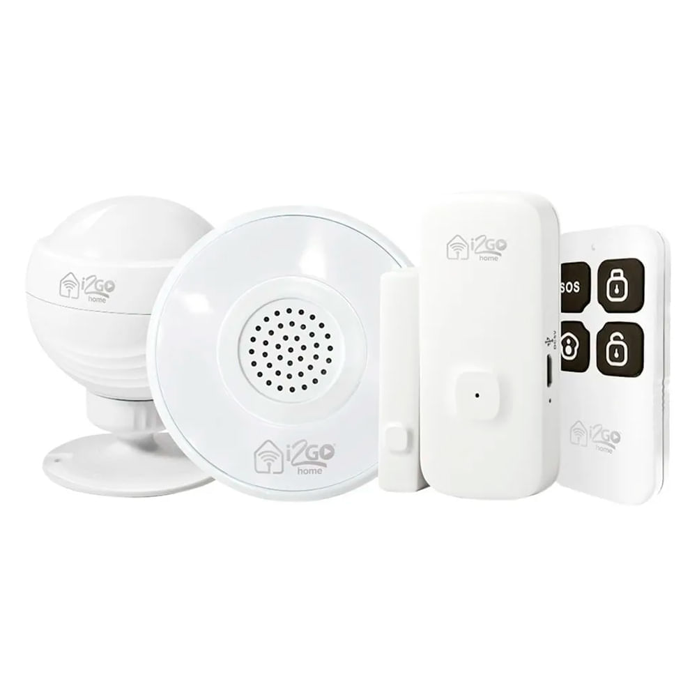 Saindo por R$ 79,98: Kit de Segurança I2GO Home I2GOTH725 Com Sensor Central Branco | Pelando